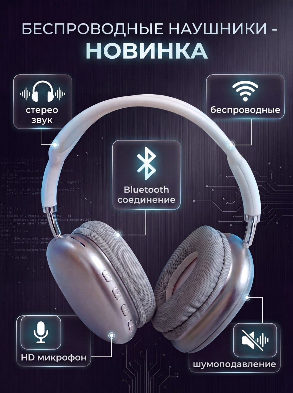 Наушники беспроводные.